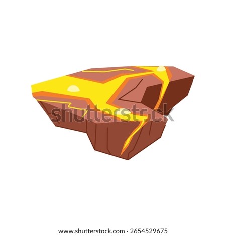 magma lava platform cartoon. geothermal basalt, flow vent, caldera fissure magma lava platform sign. isolated symbol vector illustration