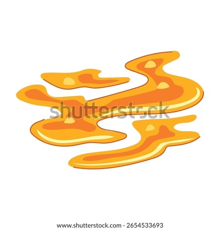magma lava puddle cartoon. geothermal basalt, igneous molten, crust fissure magma lava puddle sign. isolated symbol vector illustration