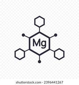 Magnesio. Microelementos químicos y macroelementos. Microelementos necesarios para los seres humanos. Ilustración vectorial.