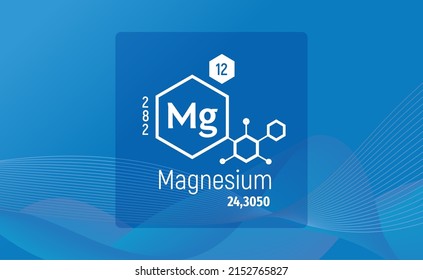 Magnesium. Chemicals, micro and macronutrients. Periodic table of Mendeleev. Microelements necessary for humans.