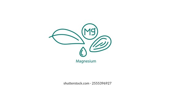 Magnesium Icon: Magnesium Vector Icon - Essential Mineral for Energy and Relaxation