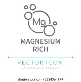 Magnesium Rich Food Vector Line Icon