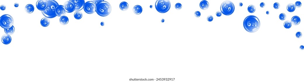 Cápsulas redondas de magnesio esparcidas al azar.  Tratamiento de belleza y nutrición cuidado de la piel.   Concepto de bienestar. Ilustración vectorial de vitaminas esenciales. 