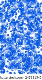 Magnesium round capsules scattered randomly.  Beauty treatment and nutrition skin care.   Essential vitamins vector illustration.  Wellness concept.