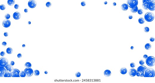 Magnesium round capsules scattered randomly.  Beauty treatment and nutrition skin care.   Essential vitamins vector illustration.  Wellness concept.