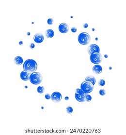 Cápsulas redondas de magnesio esparcidas al azar.  Tratamiento de belleza y nutrición cuidado de la piel.   Concepto de vida saludable. Formación médica y científica. 
