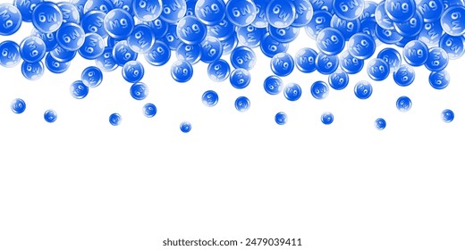 Magnesium round capsules scattered randomly.  Beauty treatment and nutrition skin care.   Healthy life concept. Essential vitamins vector illustration. 