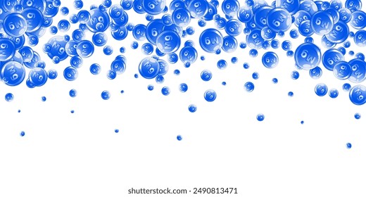 Magnesium round capsules scattered randomly.  Beauty treatment and nutrition skin care.   Wellness concept. Essential vitamins vector illustration. 