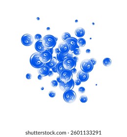 Magnesium round capsules scattered randomly.  Beauty treatment and nutrition skin care.   Essential vitamins vector illustration.  Wellness concept.