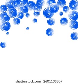 Magnesium round capsules scattered randomly.  Beauty treatment and nutrition skin care.   Essential vitamins vector illustration.  Wellness concept.