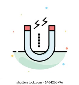 Magnet, Attract, Attracting, Tool Abstract Flat Color Icon Template. Vector Icon Template background