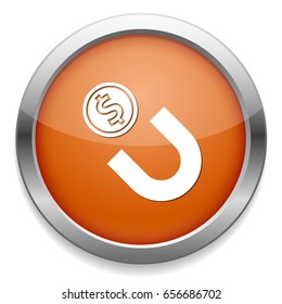 magnet attracting dollars icon