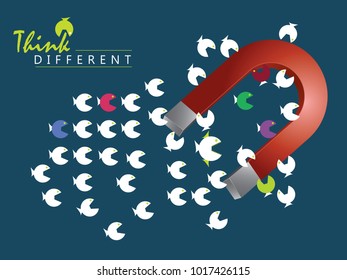 Magnet attracting Fish concept