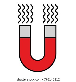 magnet attracting isolated icon