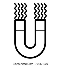 magnet attraction device symbol isolated