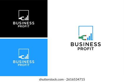 magnet attracts financial graphic design vector. a diagram shows how to attract profit in a business company