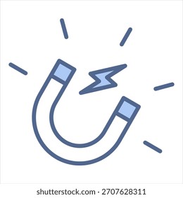 Ilustração do vetor do ícone azul do imã