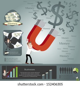 Magnet for business infographics.vector illustration
