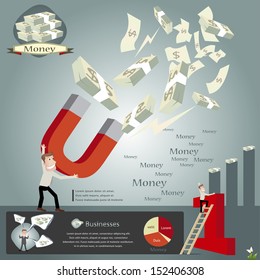 Magnet for business infographics.vector illustration