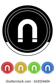 Magnet button retro colors