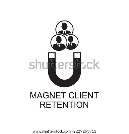 magnet client retention icon , business icon