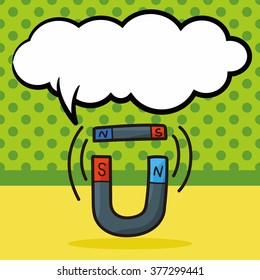 Magnet color doodle, speech bubble