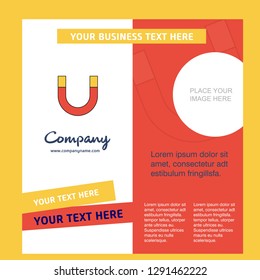 Magnet Company Brochure Template. Vector Busienss Template