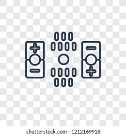 Magnet concept vector linear icon isolated on transparent background, Magnet concept transparency concept in outline style