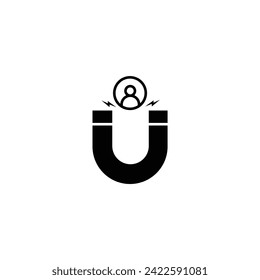 A magnet customer retention line icon. Collection of modern high-quality search line icons. Editable strokes. Premium linear symbols for web sites, flyers, banners, online shops, and companies.