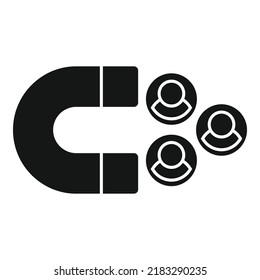 Magnet database icon simple vector. Software platform. Client access