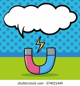 Magnet doodle, speech bubble