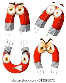 Magnet with facial expressions illustration