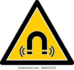 Magnet Field Danger vector illustration. A flat illustration design of Magnet Field Danger icon on a white background.