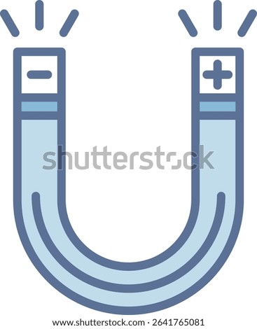 Magnet Filled Blue Tone Icon