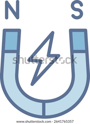 Magnet Filled Blue Tone Icon