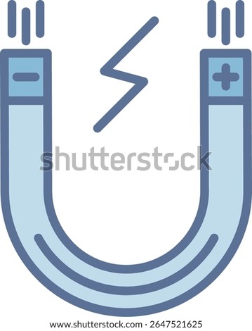 Magnet Filled Blue Tone Icon
