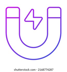 magnet Finance Related Vector Line Icon. Editable Stroke Pixel Perfect.