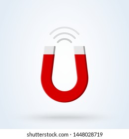 Magnet Flat design. Simple vector modern icon illustration.