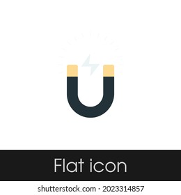 Icono plano de imán Diseño Fondo blanco aislado, Eps 10