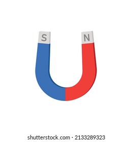 Magnet flat icon design.Vector graphic illustration