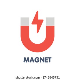 Magnet flat icon style illustration design on white background eps.10