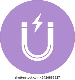 Magnet Glyph Circle Style Icon