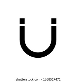 magnet glyph vector icon - ui icon vector