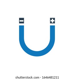 icono vectorial de glifo de imán - vectorial de icono ui