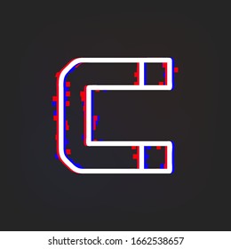 Magnet glytch icon. Simple thin line, outline vector of web icons for ui and ux, website or mobile application