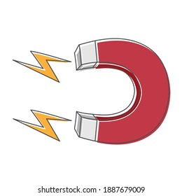 magnet hand drawn design vector illustration
