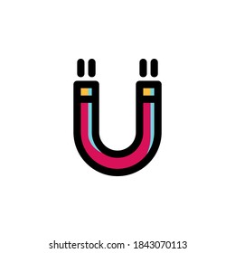 Magnet, Horseshoe Physics Science Education Icon
