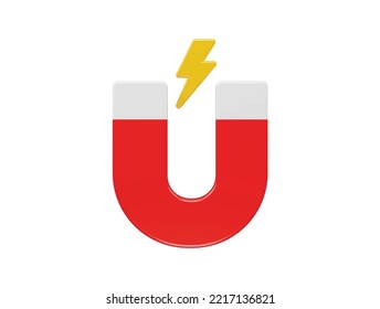Magnet icon 3d rendering illustration render