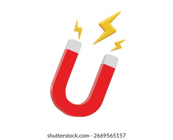  3D-Darstellung des Magnet-Symbols