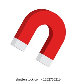 Magnet icon 3d. Vector illustration